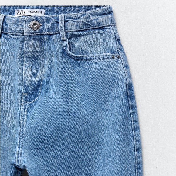 Zara HIGH RISE STRAIGHT JEANS - Picture 7 of 8